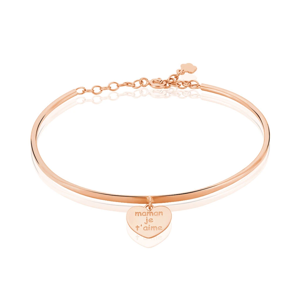 Bracelet Jonc Lael Argent Rose