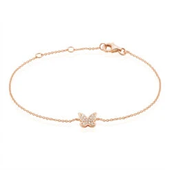 Bracelet Anne-lise Argent Rose Oxyde De Zirconium