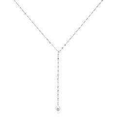 Collier Aron Argent Blanc Perle De Culture Blanc