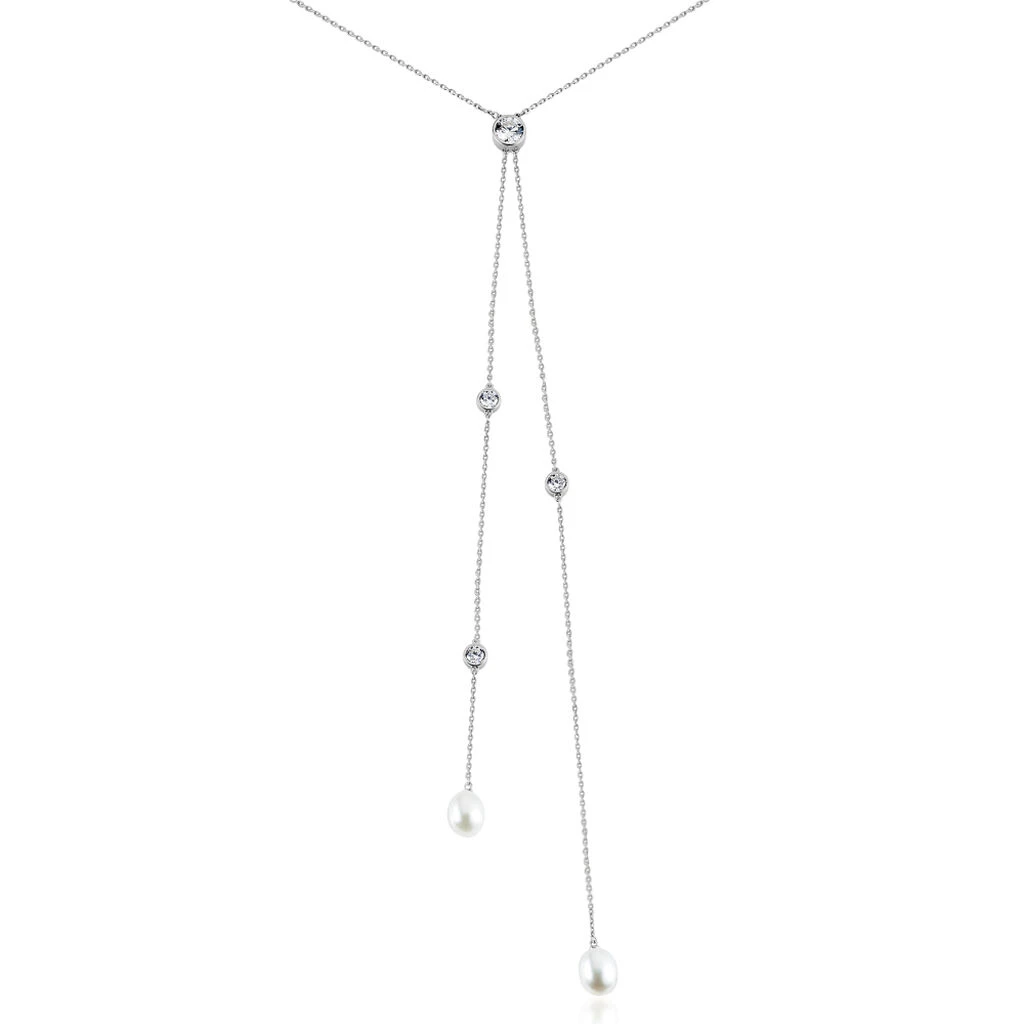 Collier De Dos Indigo Argent Perle De Culture Oxyde