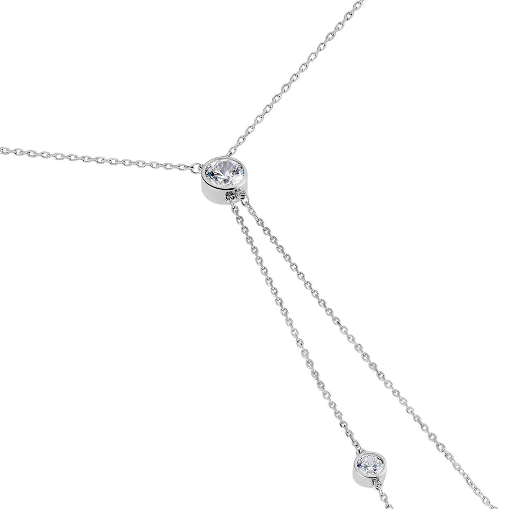 Collier De Dos Indigo Argent Perle De Culture Oxyde – Image 2