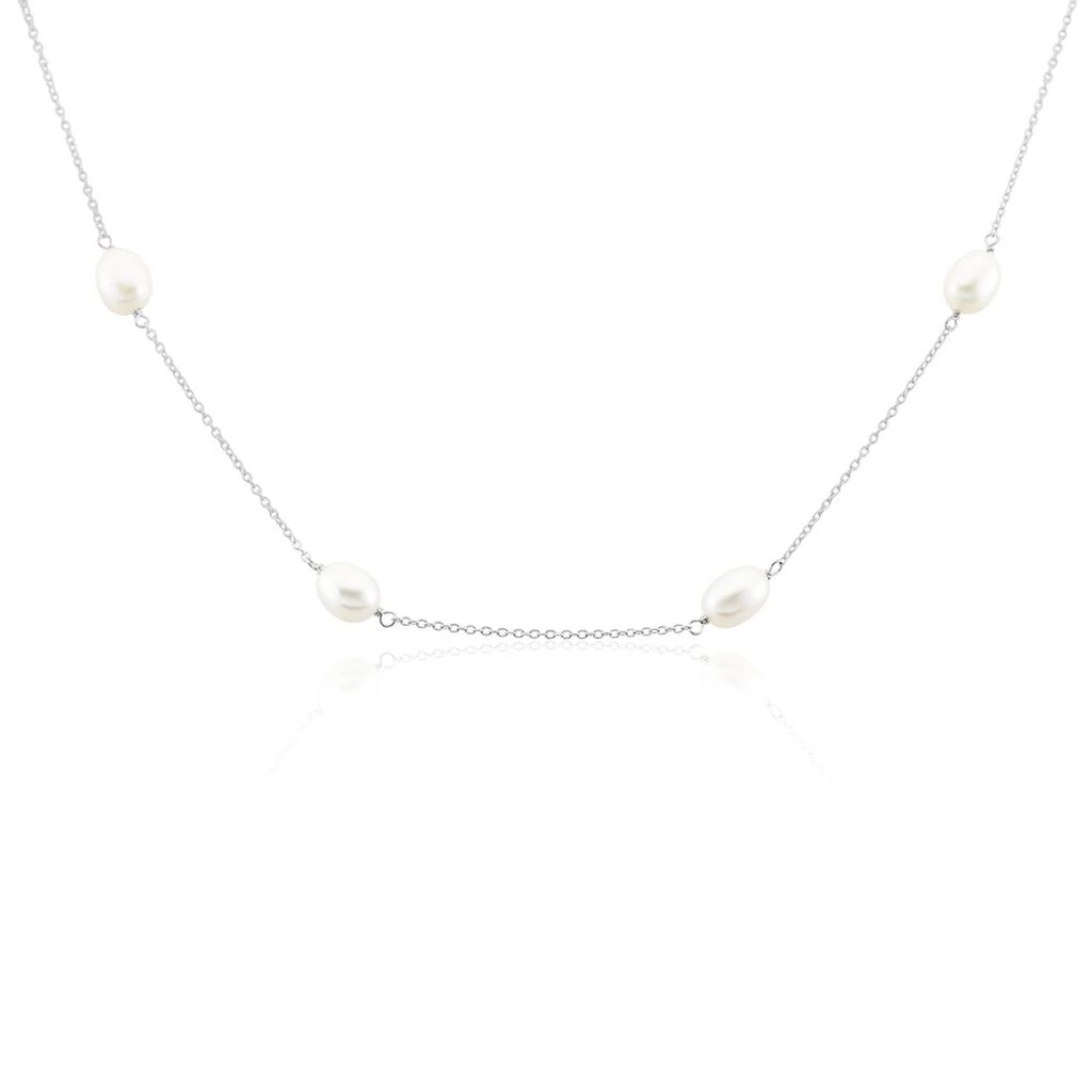 Collier Sautoir Argent Gaspar Perles De Culture 7-8mm 73cm