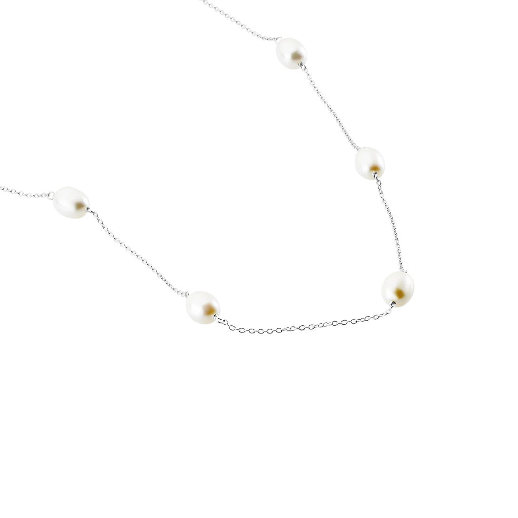 Collier Sautoir Argent Gaspar Perles De Culture 7-8mm 73cm – Image 2