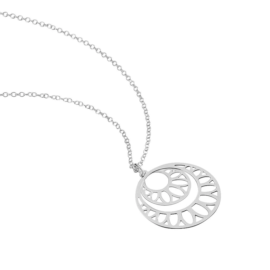 Collier Slorane Argent Blanc – Image 2
