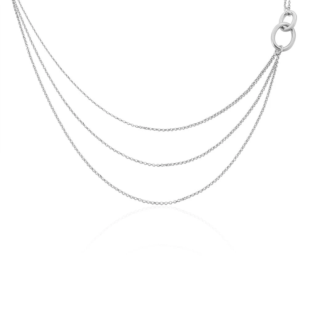 Collier Abassia Argent Blanc