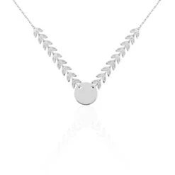 Collier Noela Argent Blanc