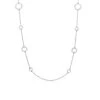 Collier Sautoir Paquito Argent Blanc