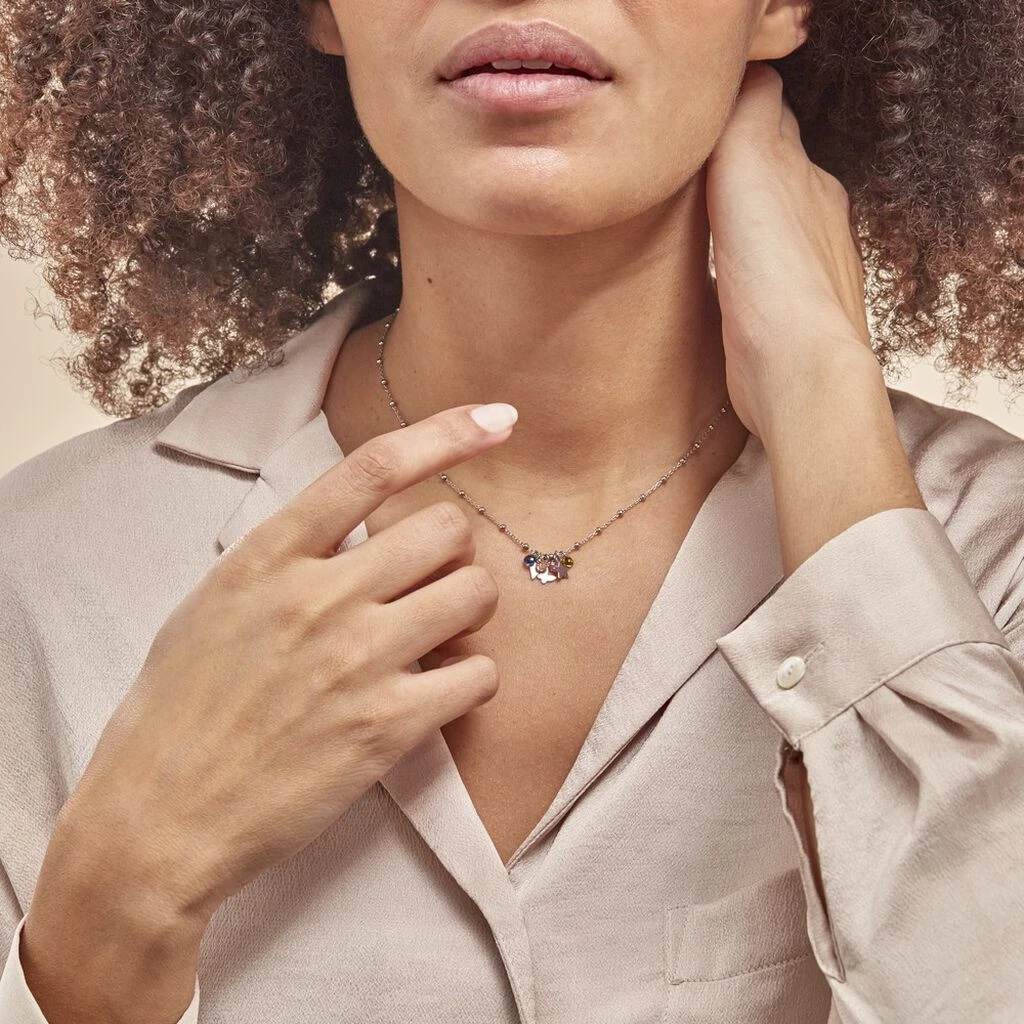 Collier Argent Blanc Paulino Pierres Artificelles – Image 4