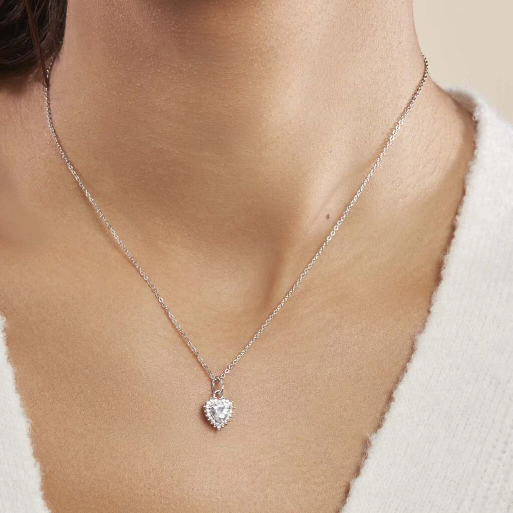Collier Calvi Argent Blanc Oxyde De Zirconium – Image 4
