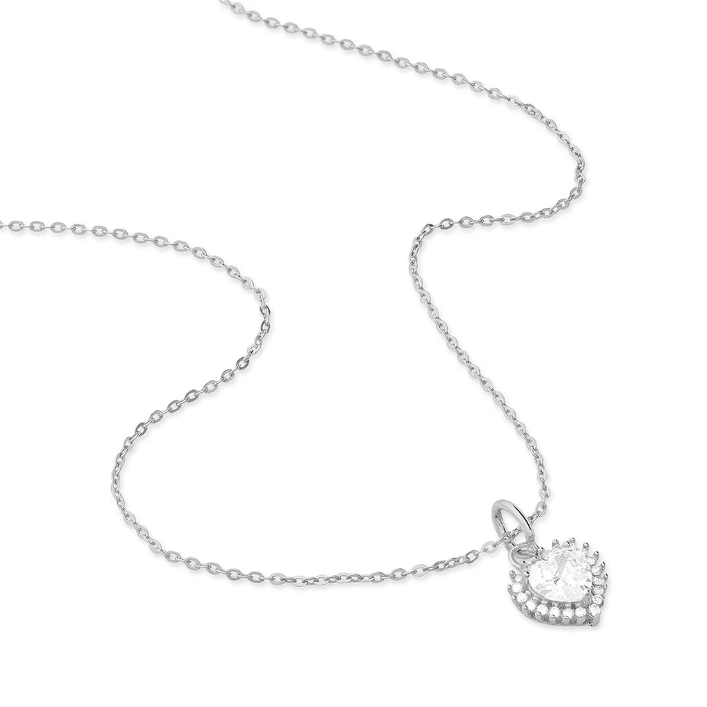 Collier Calvi Argent Blanc Oxyde De Zirconium – Image 2