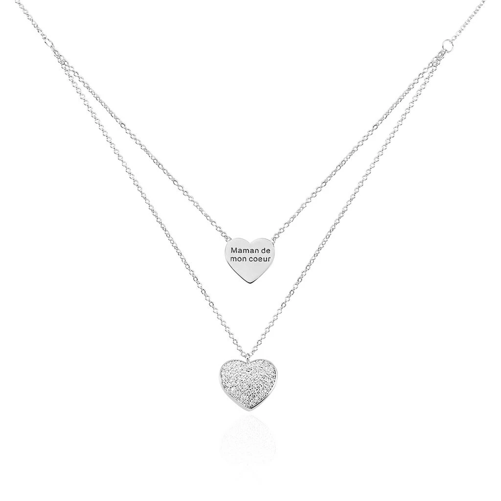 Collier Amarita Argent Blanc Oxyde De Zirconium