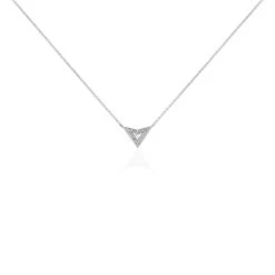 Collier Moric Argent Blanc Oxyde De Zirconium Nacre