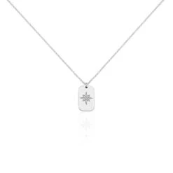 Collier Laig Argent Blanc Oxyde De Zirconium