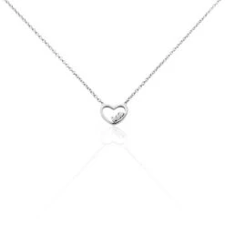 Collier Argent Shelan Oxydes De Zirconium