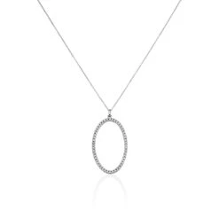Collier Sautoir Argent Georgy Oxydes De Zirconium
