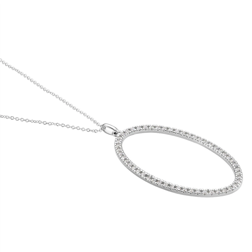 Collier Sautoir Argent Georgy Oxydes De Zirconium – Image 2