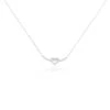 Collier Argent Blanc Icovellauna Oxydes De Zirconium Serti Griffes