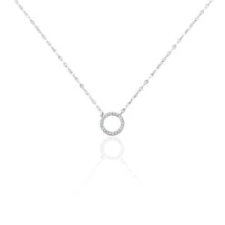 Collier Argent Blanc Toya Oxydes De Zirconium