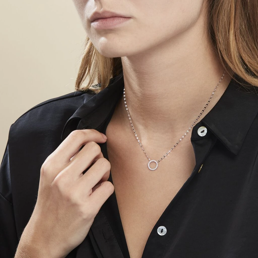 Collier Argent Blanc Toya Oxydes De Zirconium – Image 3