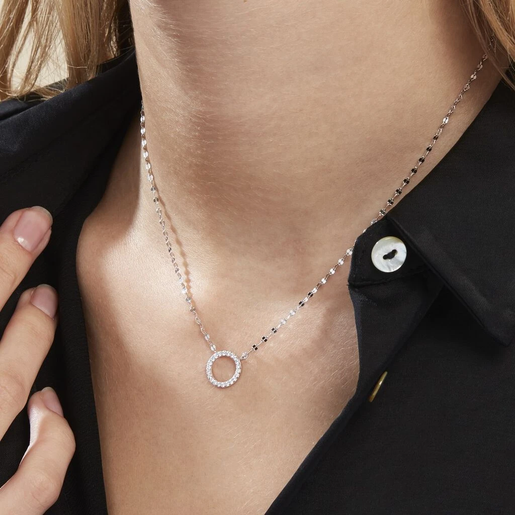 Collier Argent Blanc Toya Oxydes De Zirconium – Image 4