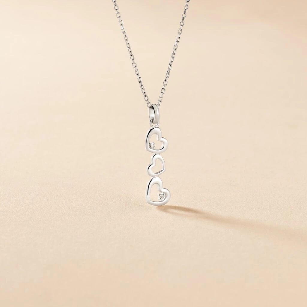 Collier Yolaine Argent Blanc Oxyde De Zirconium – Image 3