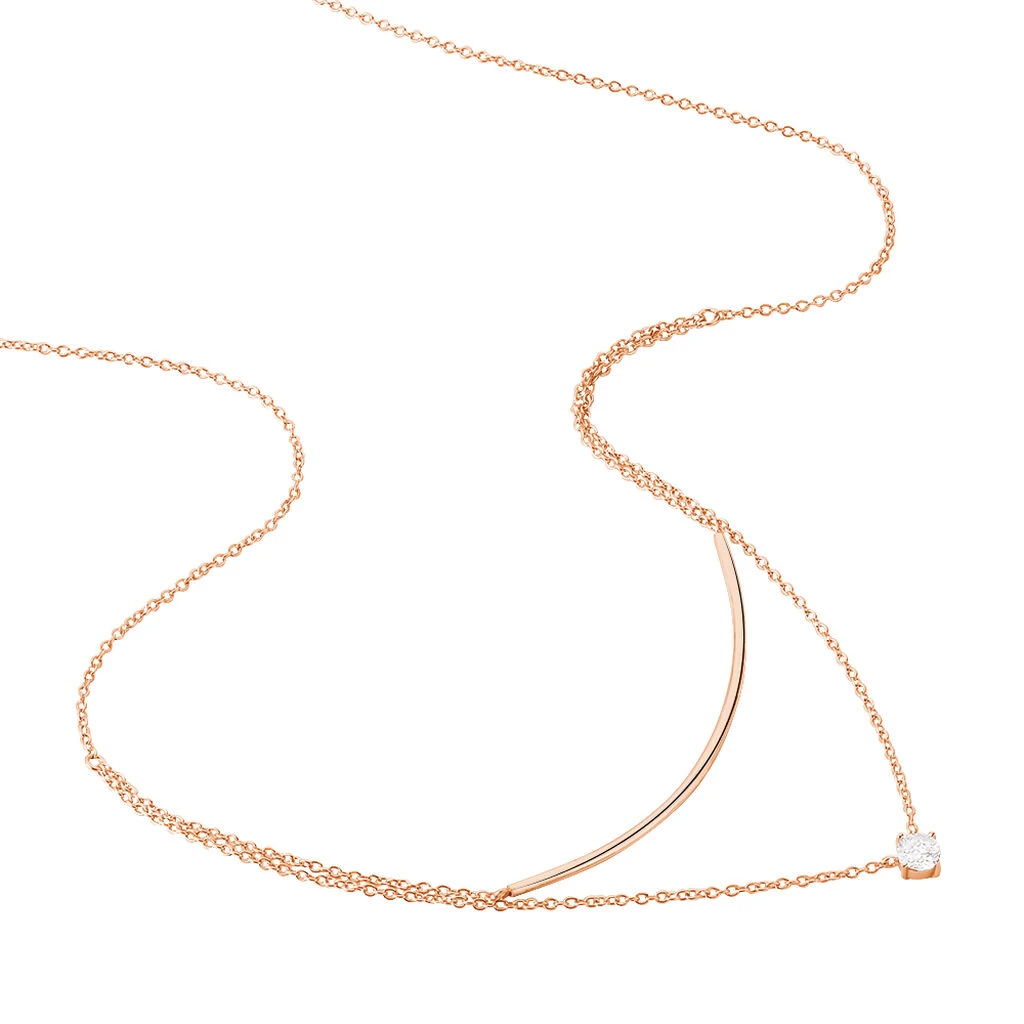 Collier Ruth Argent Rose Oxyde De Zirconium – Image 2
