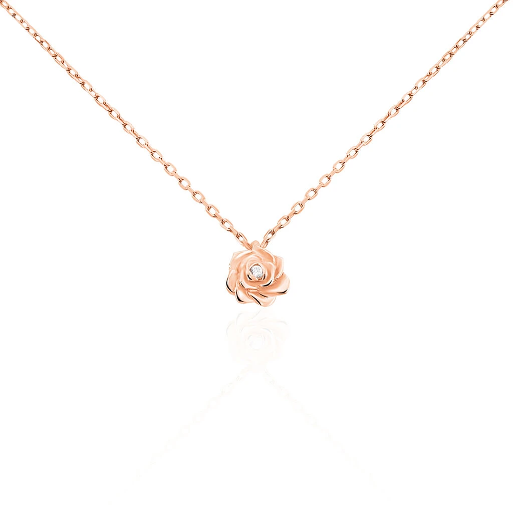 Collier Jannea Argent Rose Oxyde De Zirconium