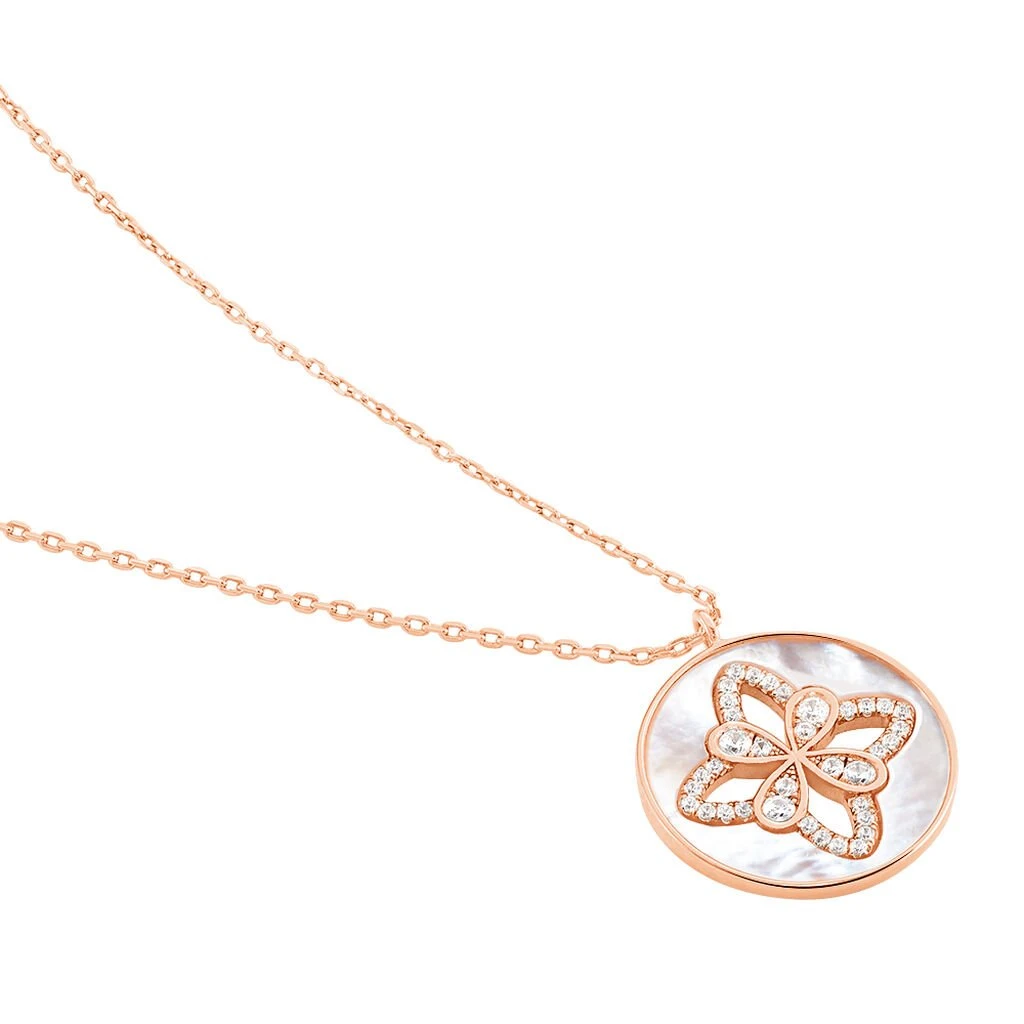 Collier Alexine Argent Rose Oxyde De Zirconium – Image 2