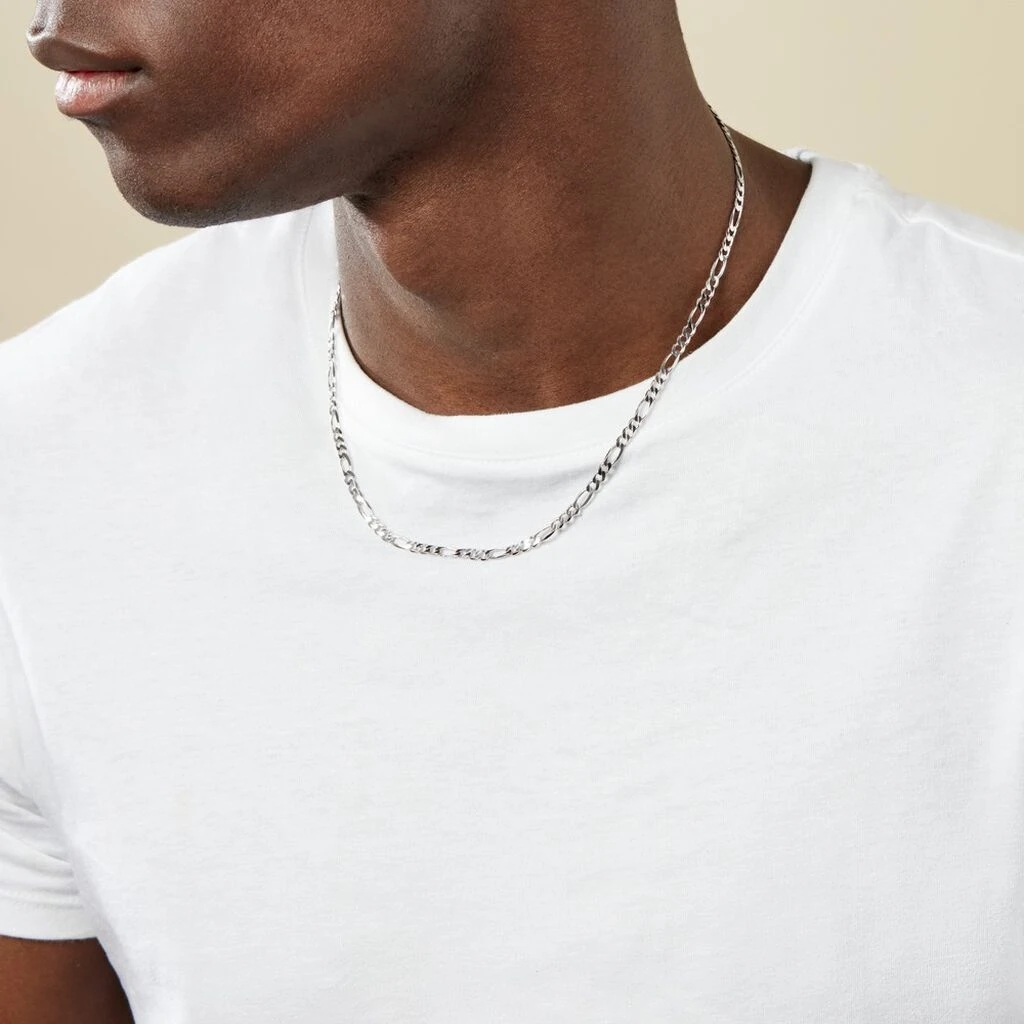 Chaîne Vivian Maille Alternee 1/3 Argent Blanc – Image 4