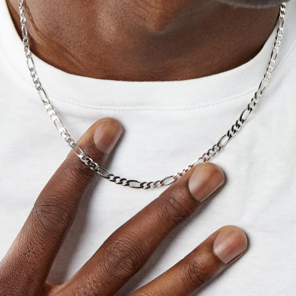 Chaîne Vivian Maille Alternee 1/3 Argent Blanc – Image 5