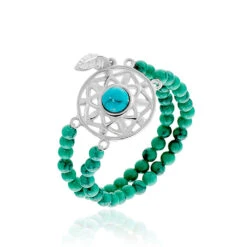 Bague Rojin Argent Blanc Pierre De Synthese