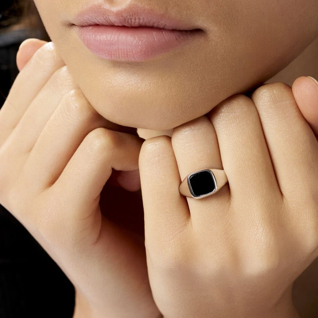 Chevalière Renelia Argent Blanc Blanc Onyx – Image 6