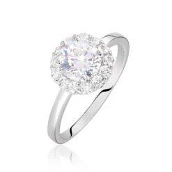 Bague Eternite Argent Blanc Oxyde De Zirconium