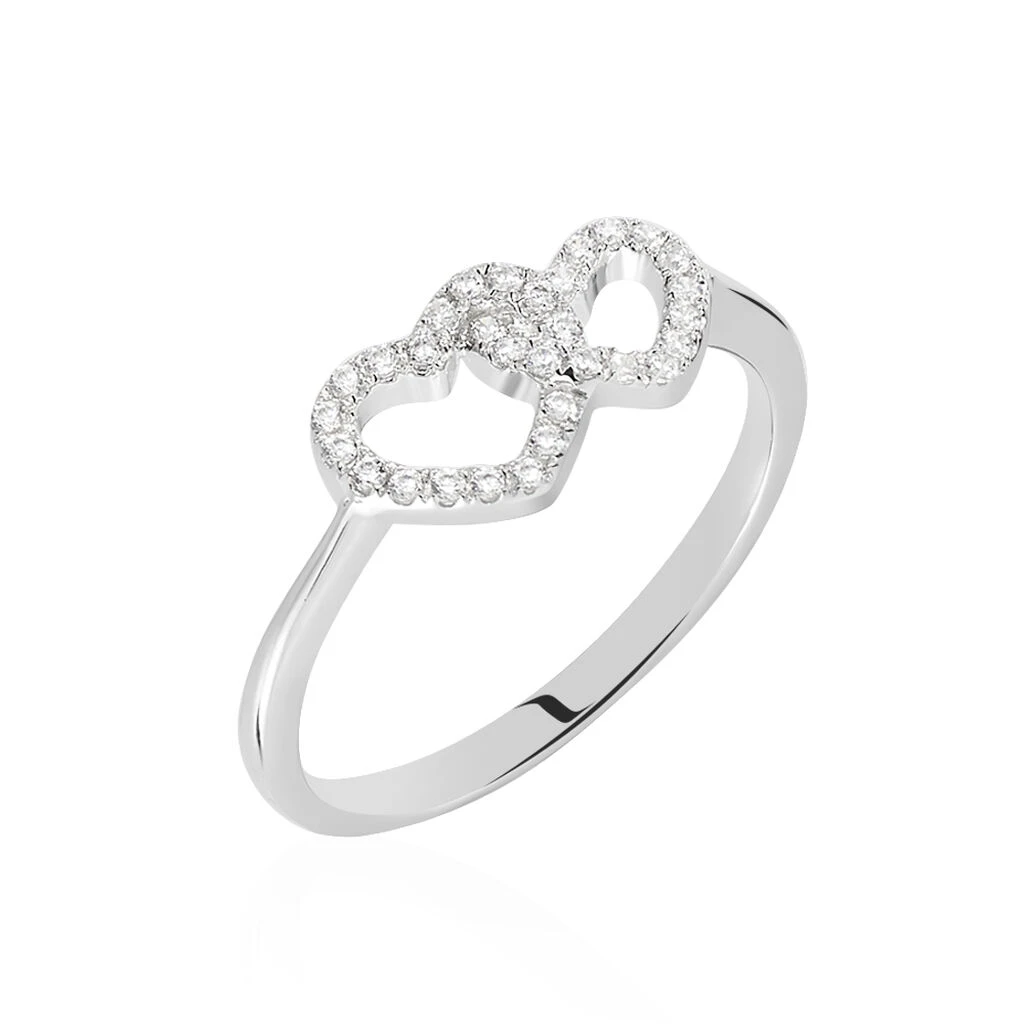 Bague Anne-ael Argent Blanc Oxyde De Zirconium