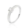 Bague Solitaire Sade Argent Blanc Oxyde De Zirconium