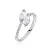 Bague Nevarte Argent Blanc Oxyde De Zirconium