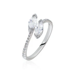 Bague Nevarte Argent Blanc Oxyde De Zirconium