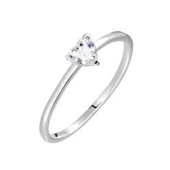 Bague Solitaire Eaque Argent Blanc Oxyde De Zirconium