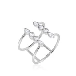 Bague Ajustable Joice Argent Oxyde De Zirconium