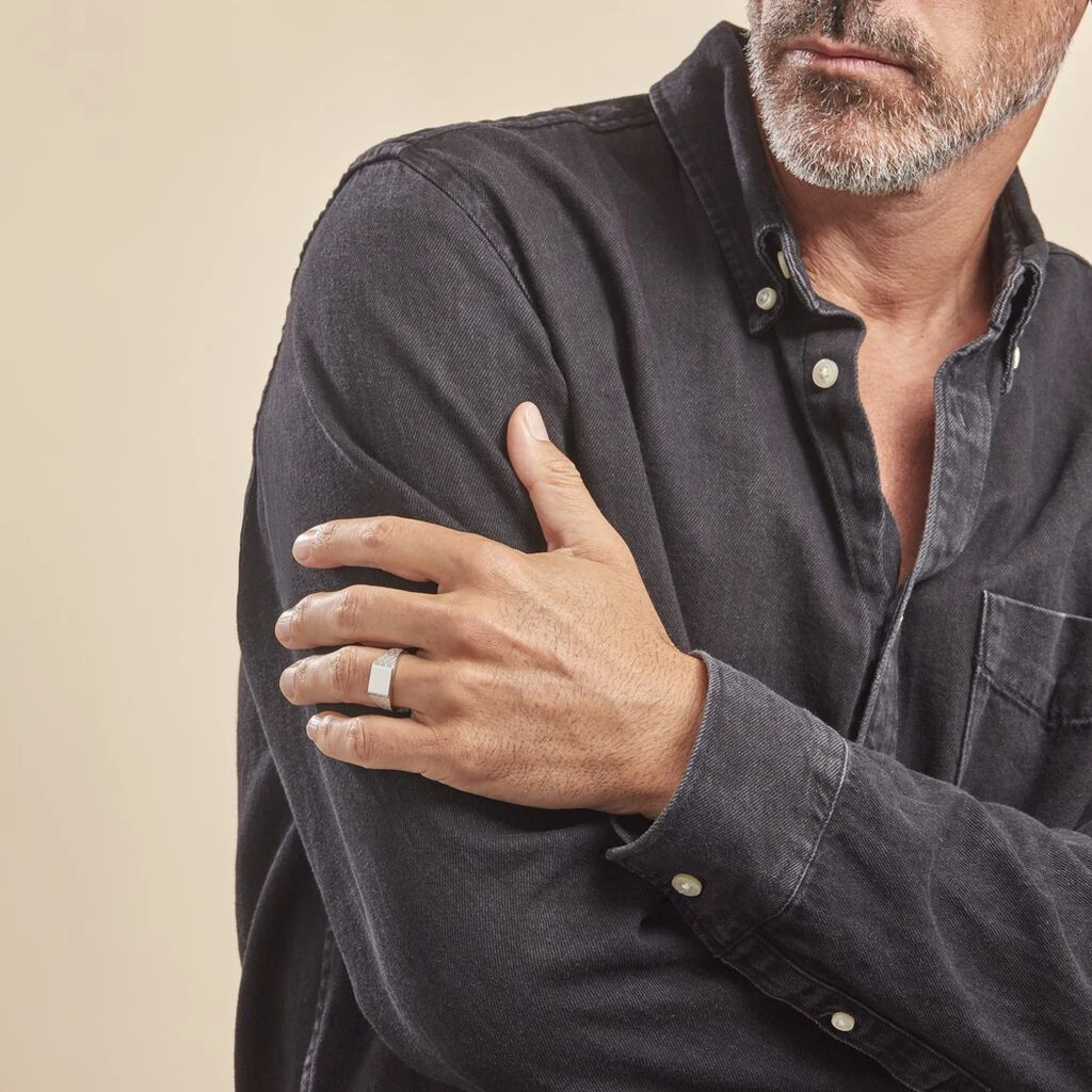 Chevalière Argent Blanc Corentyn – Image 5