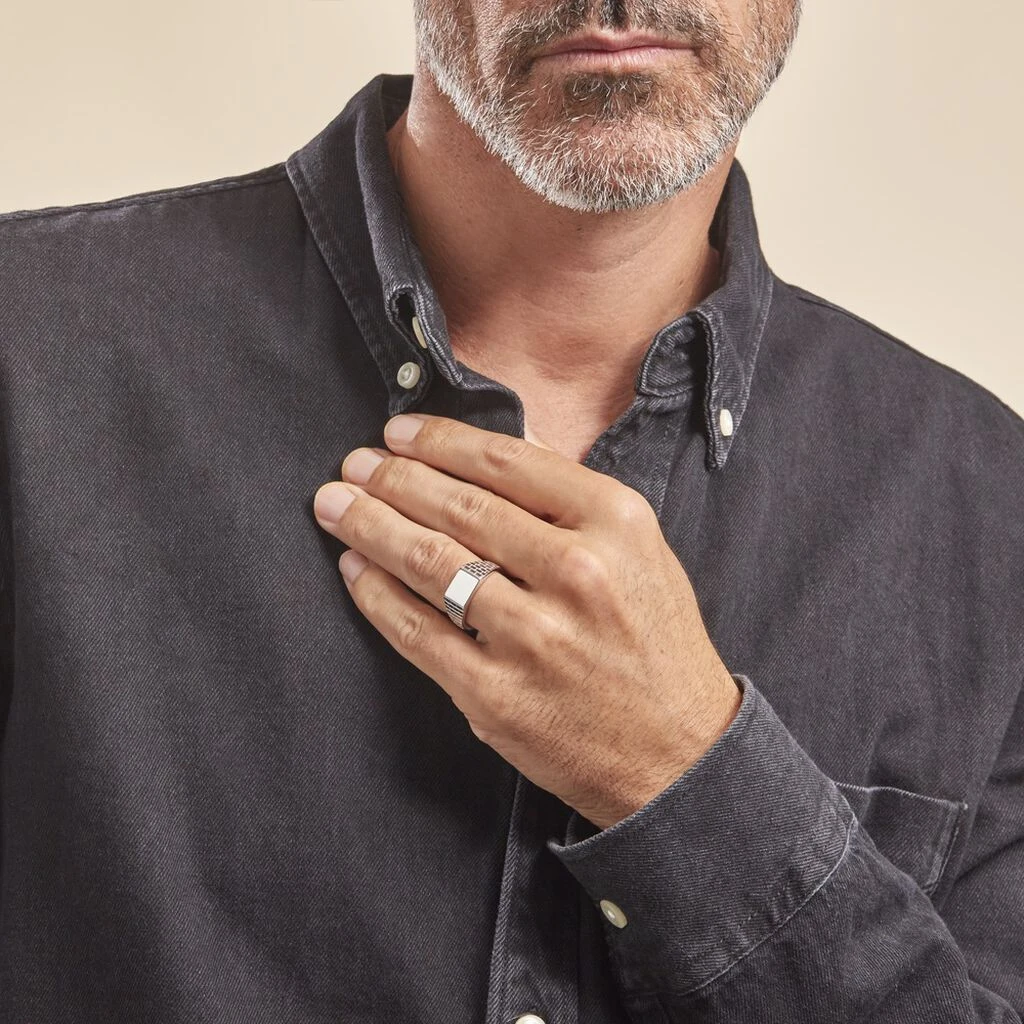 Chevalière Argent Blanc Corentyn – Image 6