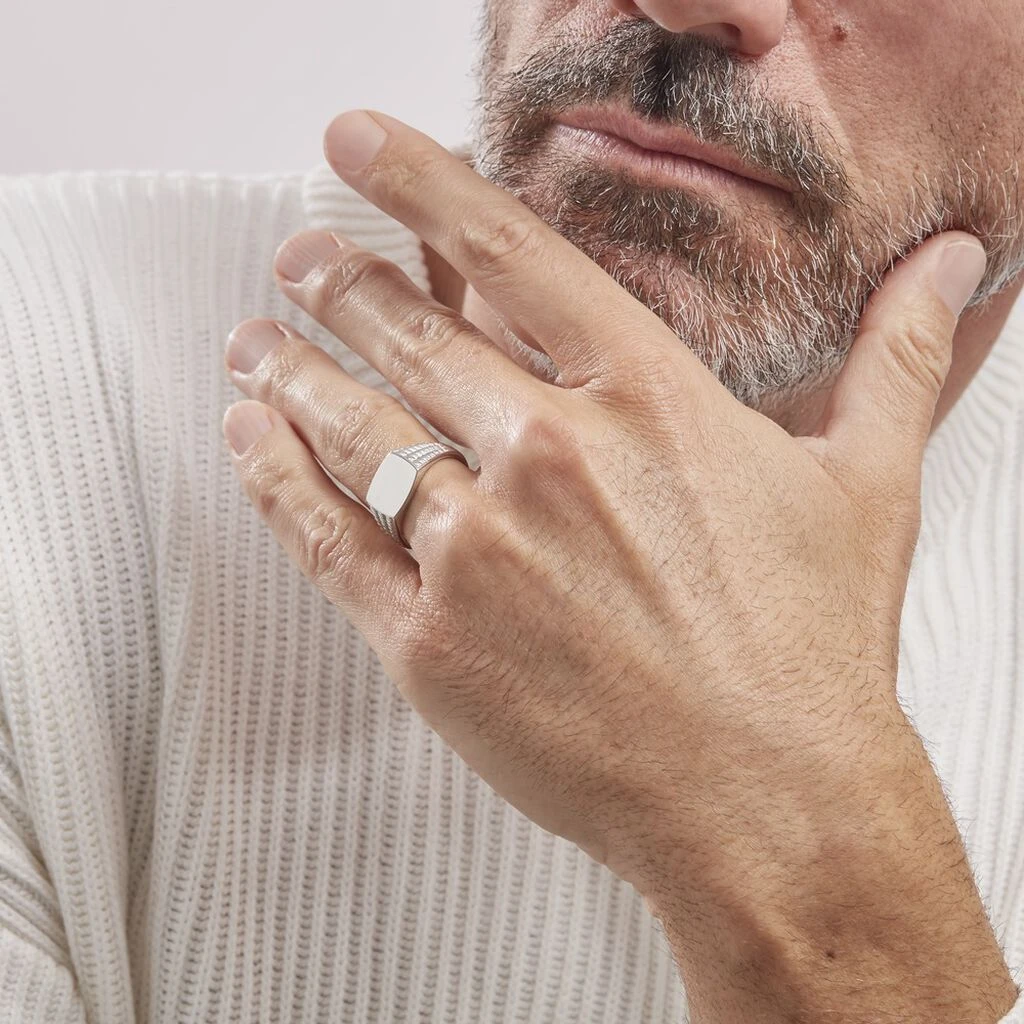 Chevalière Argent Blanc Charites – Image 5