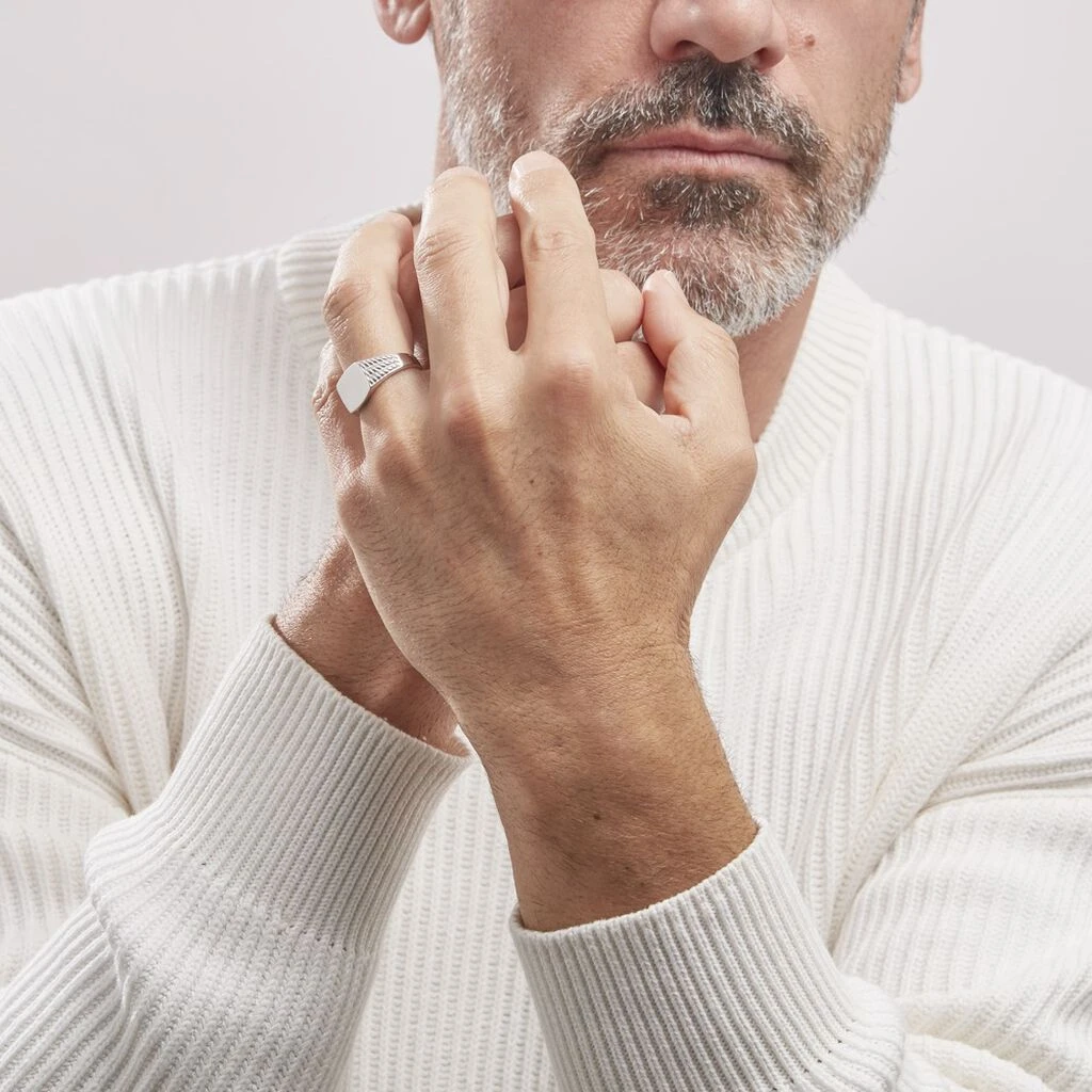 Chevalière Argent Blanc Charites – Image 6