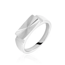 Chevalière Hosea Argent Blanc