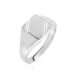 Chevalière Daniel Argent Blanc