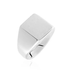 Chevalière Gaspare Argent Blanc