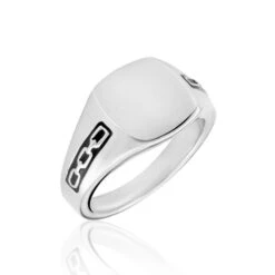 Chevaliere Argent Blanc Tarek