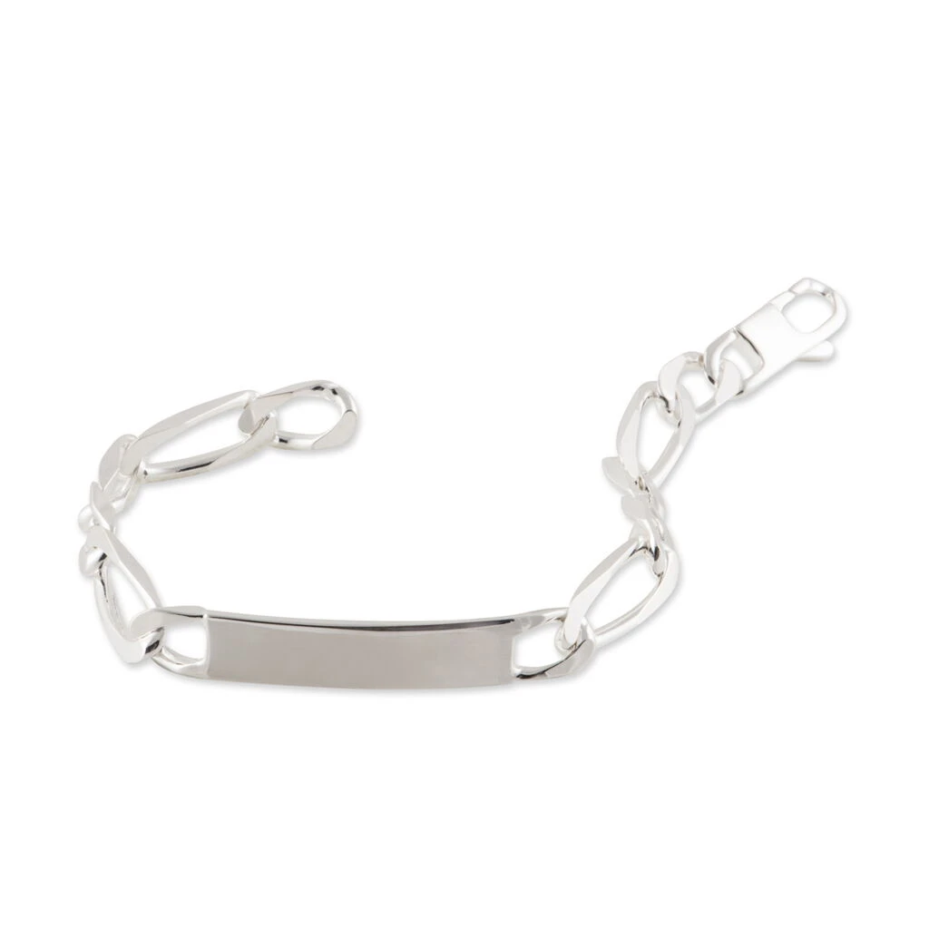 Bracelet Identité Vila Maille Alternee 1/2 Argent Blanc – Image 2