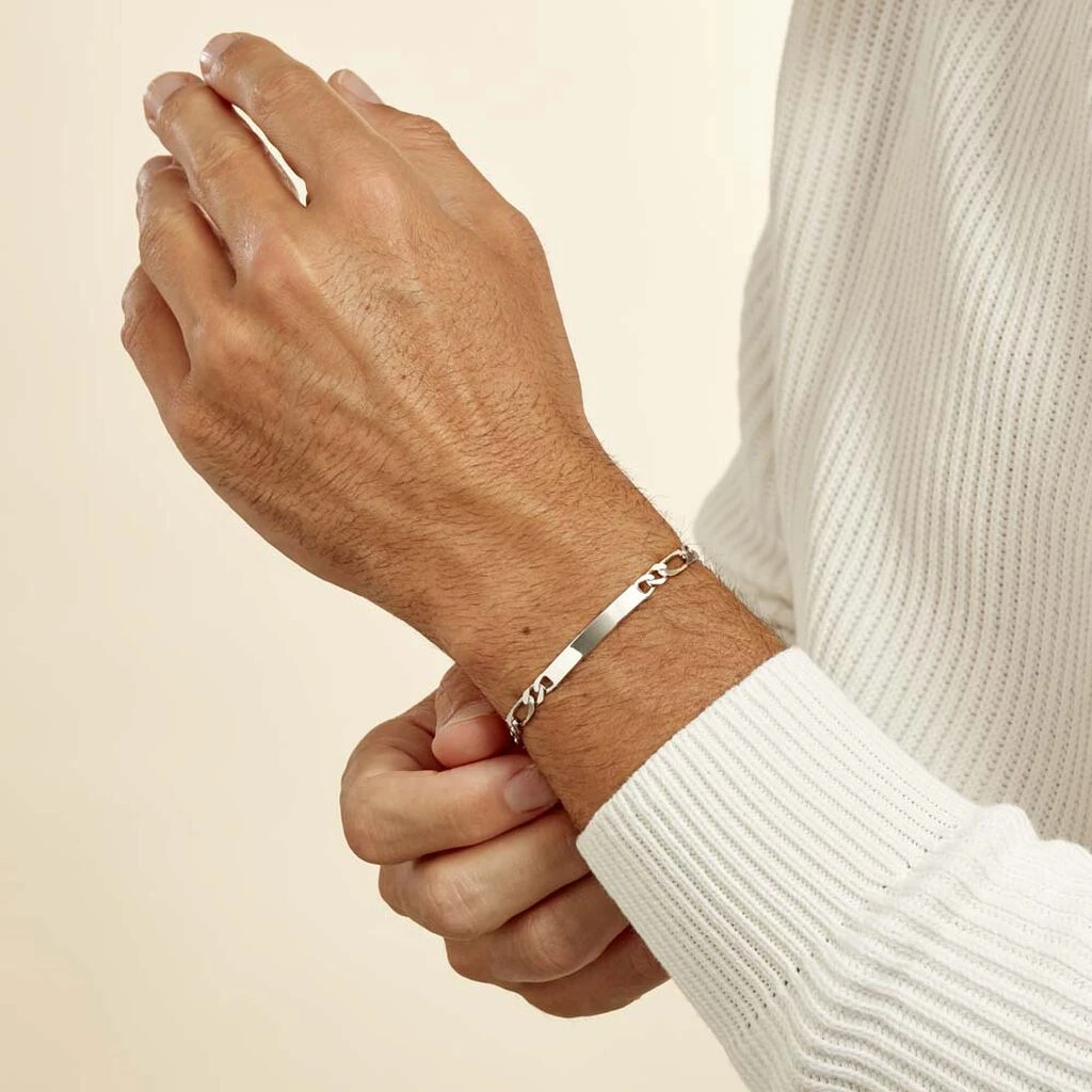 Bracelet Identité Anilo Argent Blanc – Image 4