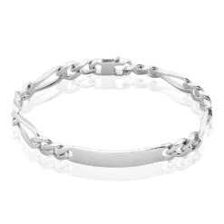 Bracelet Identité Argent Blanc Vivian